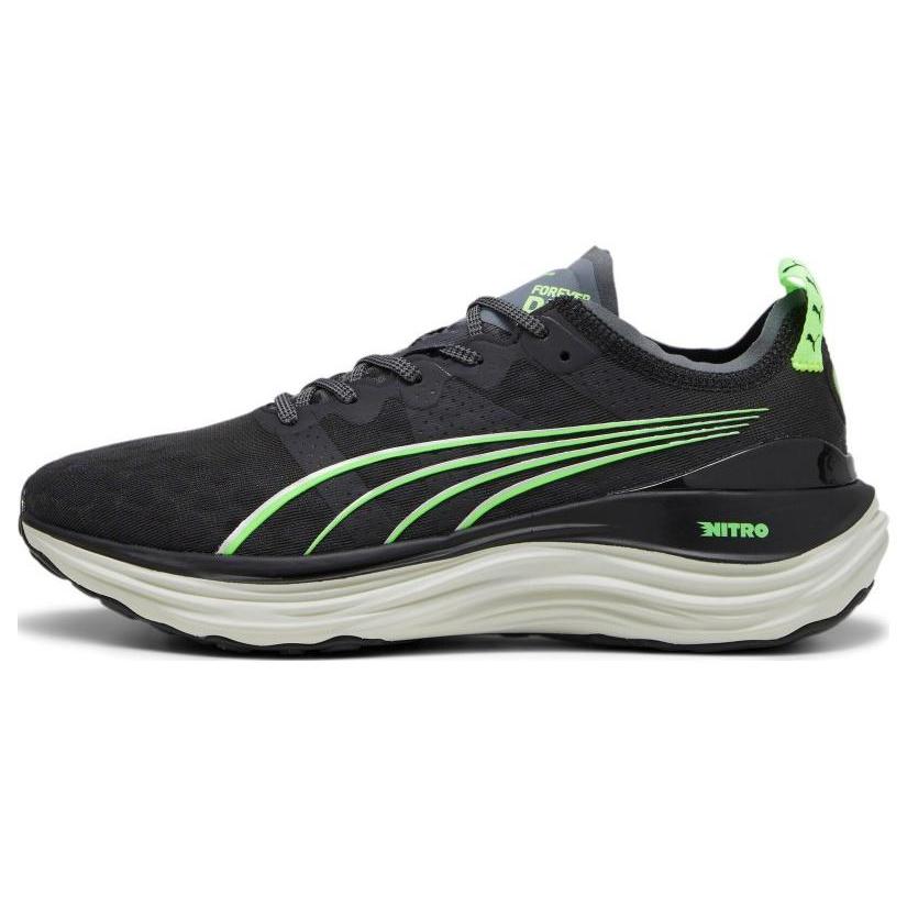 PUMA ForeverRun NITRO Running Shoes Black Green Men s 377757-12 EU 41