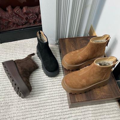 Foam Bottom Warm Snow Boots Winter New Thick-soled Heightening Women's Boots Casual Martin Boots Versatile Boots Women