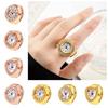 Diamond Ring Watch Stainless Steel Ladies Watch Fashion Finger Watch  Women