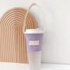 Beverage Cup Tote Bag Mug Sleeve Wrap Colorful Canvas Easy-take Cup Set Beverage Cup Bag Durable Handmade Canvas Cup Bag Home