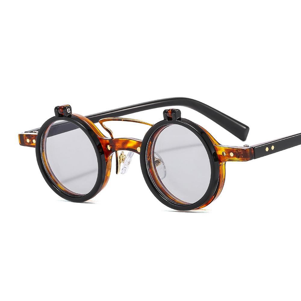 Trendy Women's Retro Round Frame Anti-UV Sunglasses