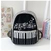 Schoolbag Polka Dot Piano Design Backpack Female Korean College Style Student School Bag Fashion Versatile Leisure Travel Backpack