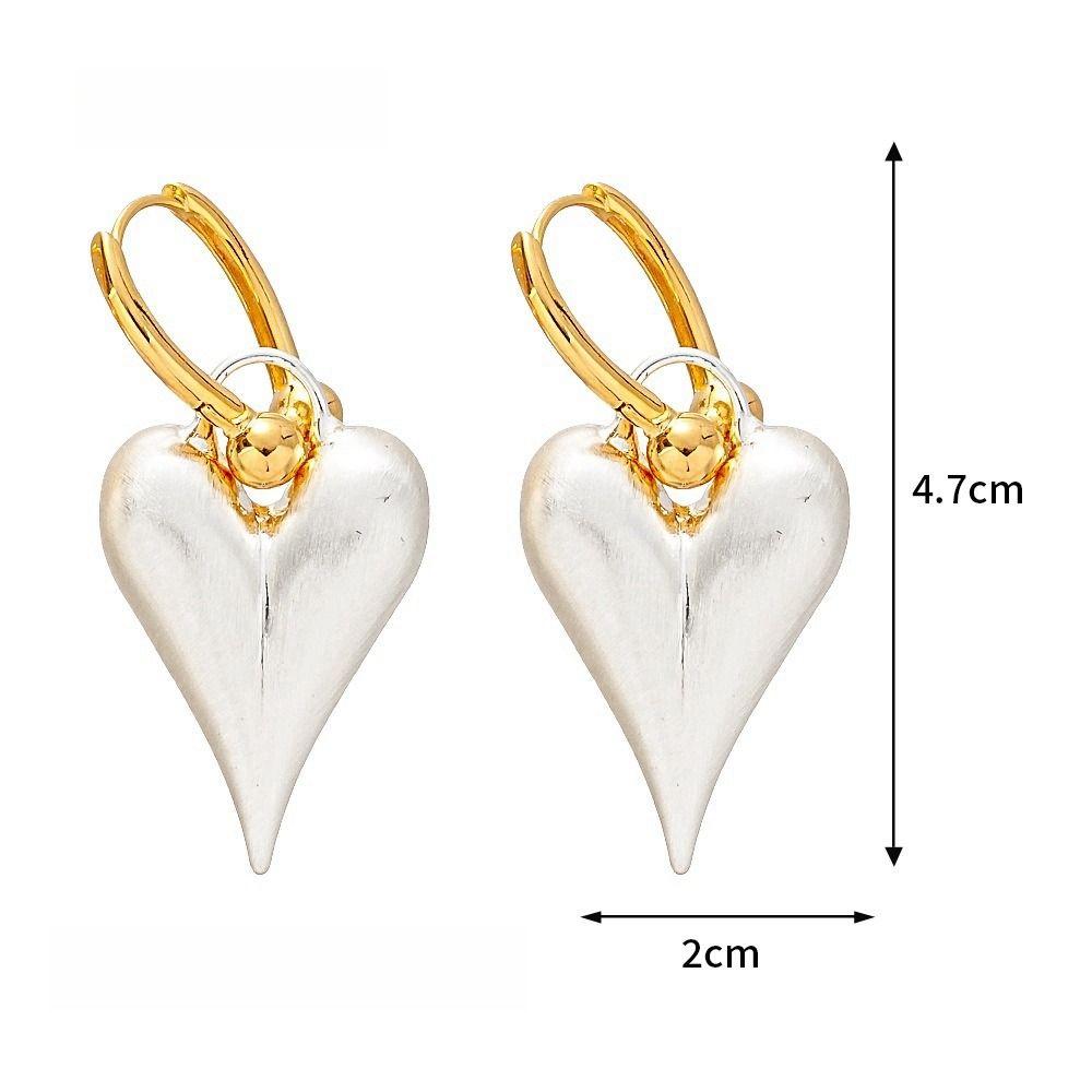 Love Pendant Metal Filigree Earrings Textured Hearts Earringdrop Sweet Heart Hoop Earrings  Daily