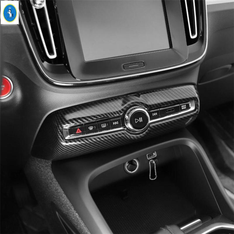 ABS Auto Accessories Central Control Audio Adjust Knob Air Conditioner AC Switch Button Cover Trim For Volvo XC40 2018 - 2025