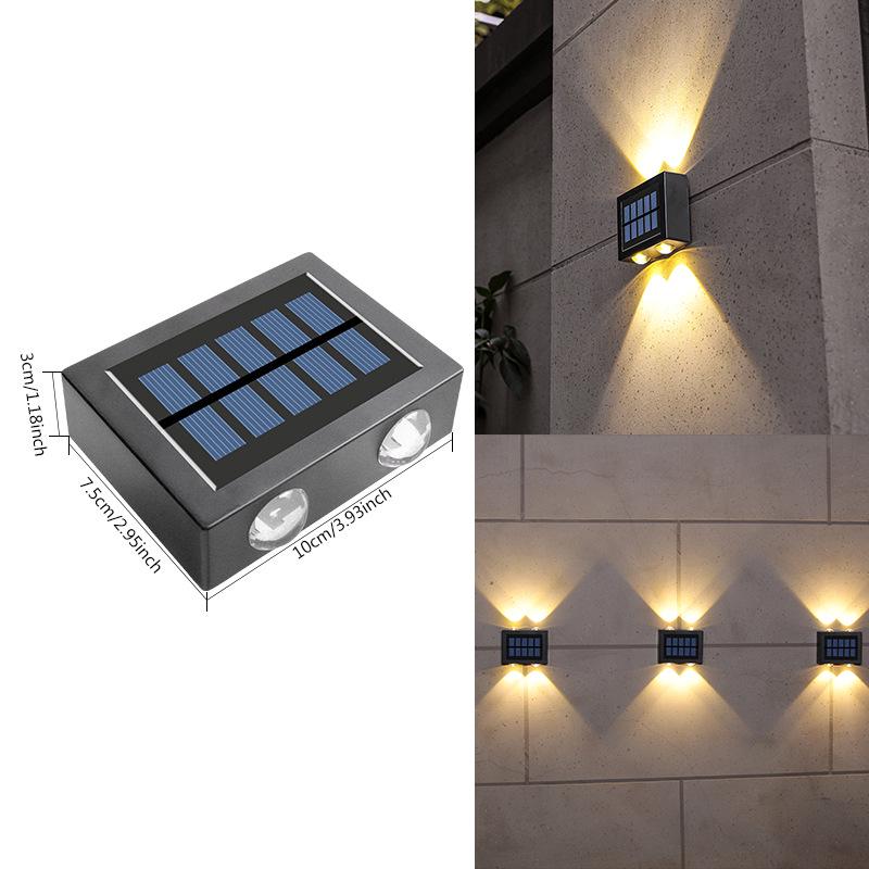 Waterproof Solar Wall Lamp: Up/Down Lighting for Garden, Courtyard, and Villa Decoration