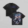 2026 Summer ReZero Rem Front Back Printed T‑shirt, Vintage Washed, Harajuku Streetwear, Unisex Casual Tee for Anime Lovers Fans
