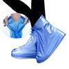1 Pair Rainproof Shoe Covers Thickened PVC Waterproof No Seam Zipper Wide Opening Non-slip Shoe Protectors