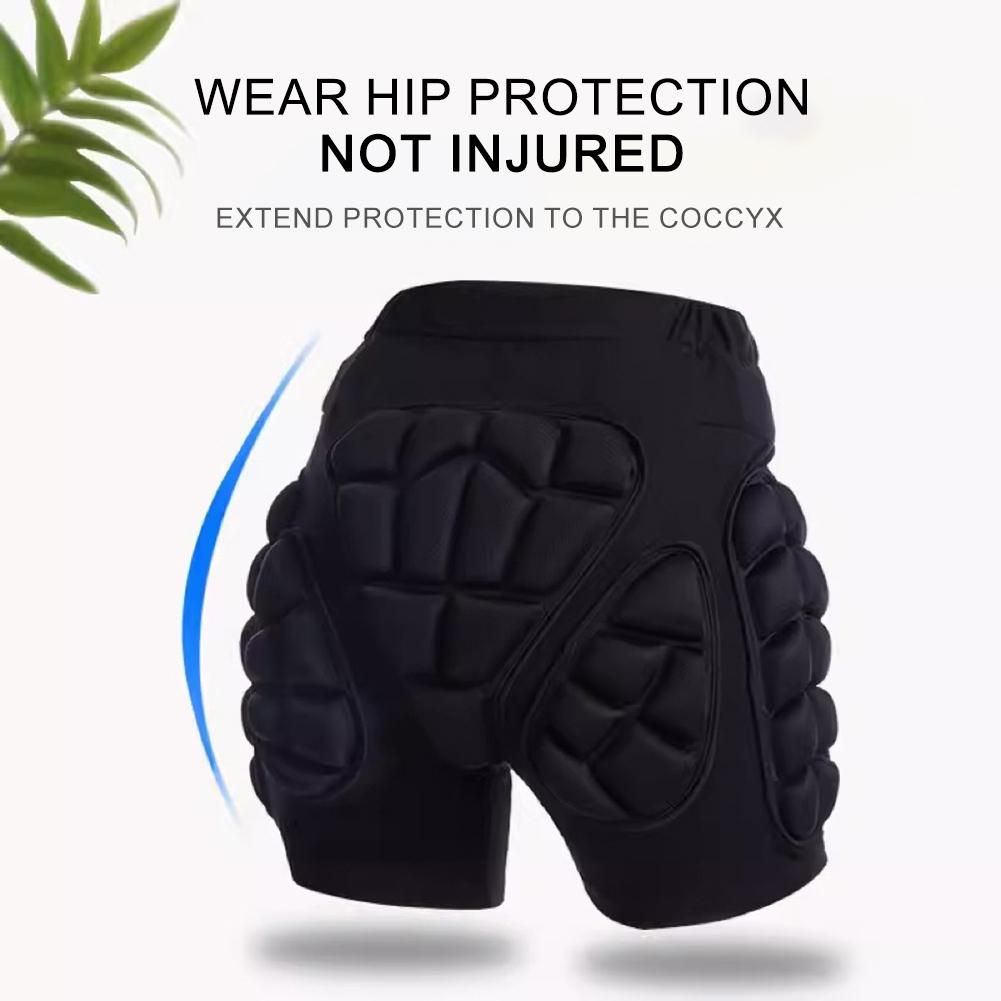 3D Protective Padded Shorts Breathable Winter Skating Protective Hip Pad EVA Short Pants Protection for Hip Butt and Tailbone