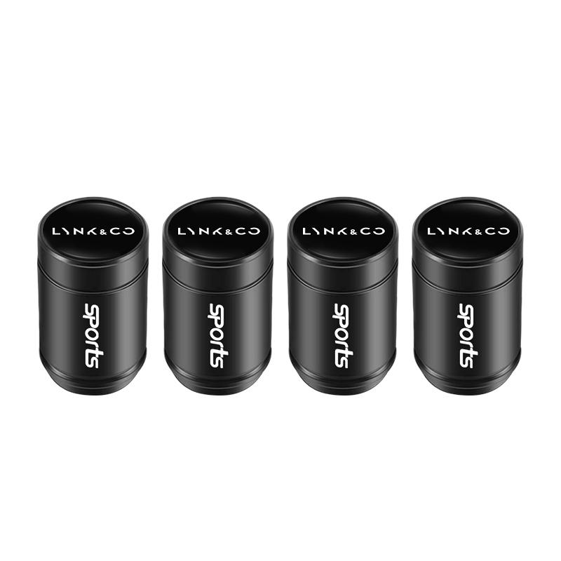4Pcs Metal Tire Valve Caps Car Dust Proof Cap Accessories For Lynk&co 01 EM-P EM-F 02 Hatchback 03 05 06 PHEV 08 09 MHEV