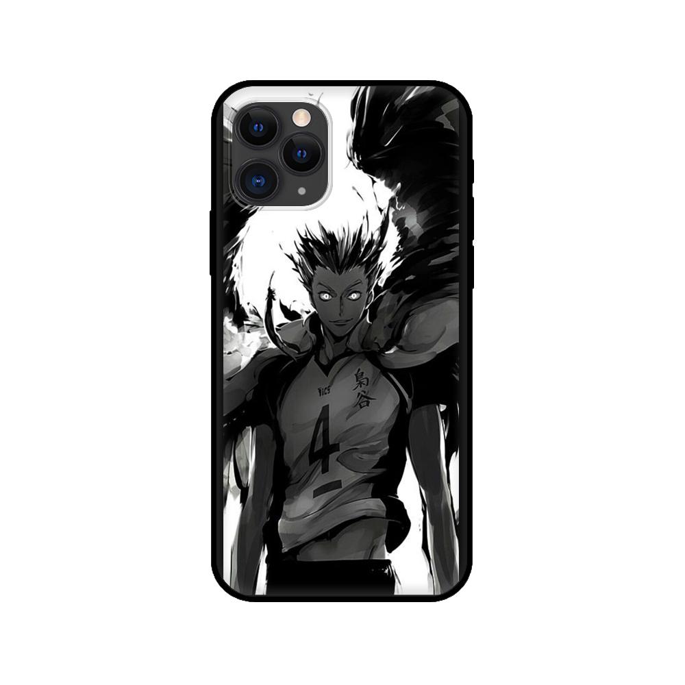 

Черный чехол из ТПУ для iPhone 5 5s se 2020 6 6s 7 8 plus x 10 XR XS 11 12 mini pro MAX задняя крышка Haikyuu bokuto koutarou iphone 12 mini