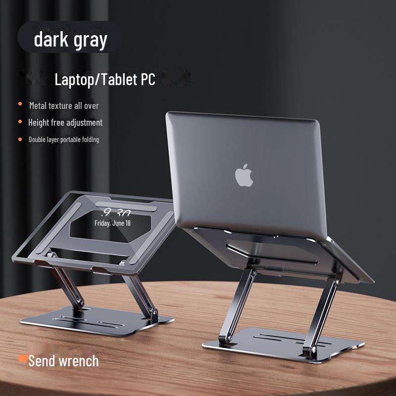 Rotatable Aluminum Laptop Stand for Apple & Huawei - Adjustable Height