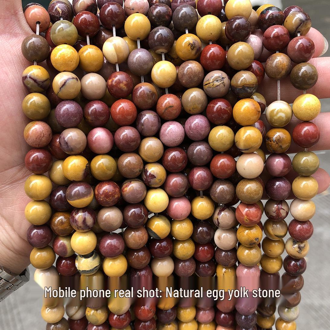 

Камень Желтка Круглые Рассыпные Бусины - DIY Ювелирные Аксессуары, Камень Маки, Полуфабрикаты в Наличии 8mm / ~47 beads