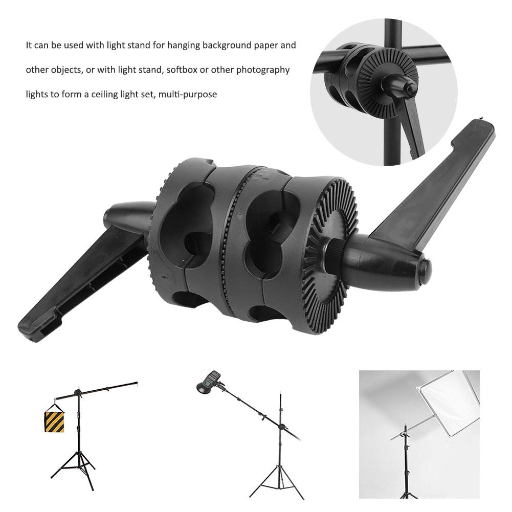 Photography Light Reflector Support Dual Wheel Turntable Mounting Adapter Grip Heads for Light