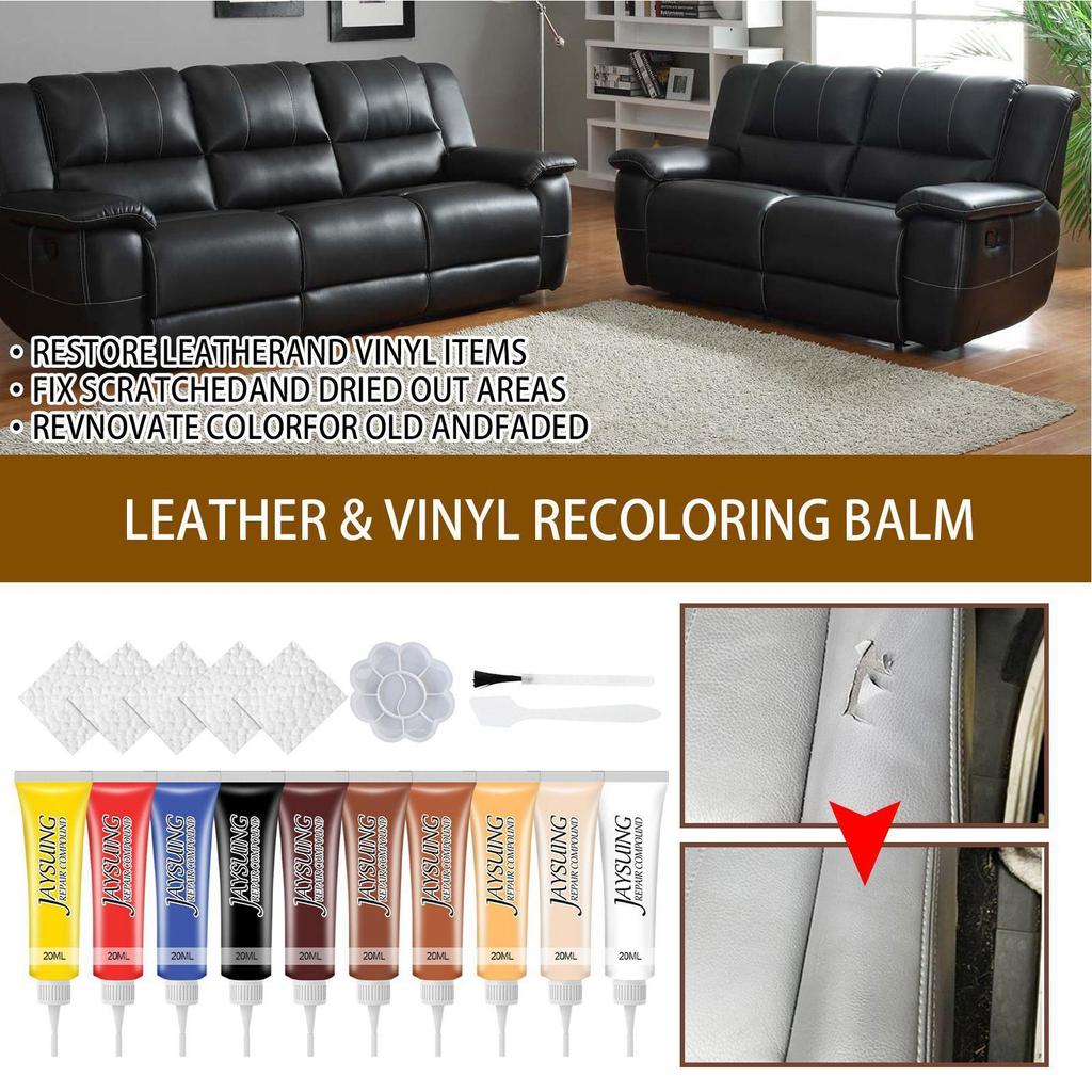 20ml Leather Repair Kit Auto Leather Seat Sofa Shoes Chair Vinyl&Leather Repair Filler Cream Refurbishing Care Paste Multicolor