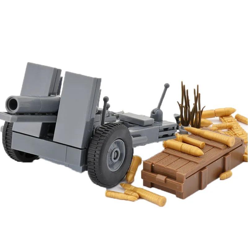 WWW2 Military Building Block 88mm Flak Gun Cannon  Weapons Figure Soldier Machine Gun Mecha Infantry Artillery Mortar Toys K053