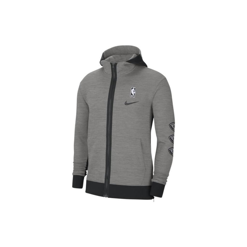 Nike NBA Pelicans Therma Flex Showtime Full-Zip Hoodie Jacket Men Outerwear Gray CU0515-063