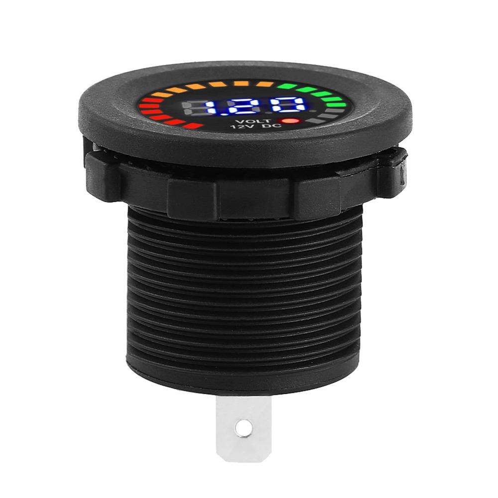 Black Digital Voltmeter Waterproof LED Display Voltmeter New Voltage Meter Gauge  Automotive