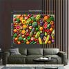 2D Flat Colorful Polyester Background Cloth with Various Fruits and Vegetables for Living Room Bedroom or Party Decoration