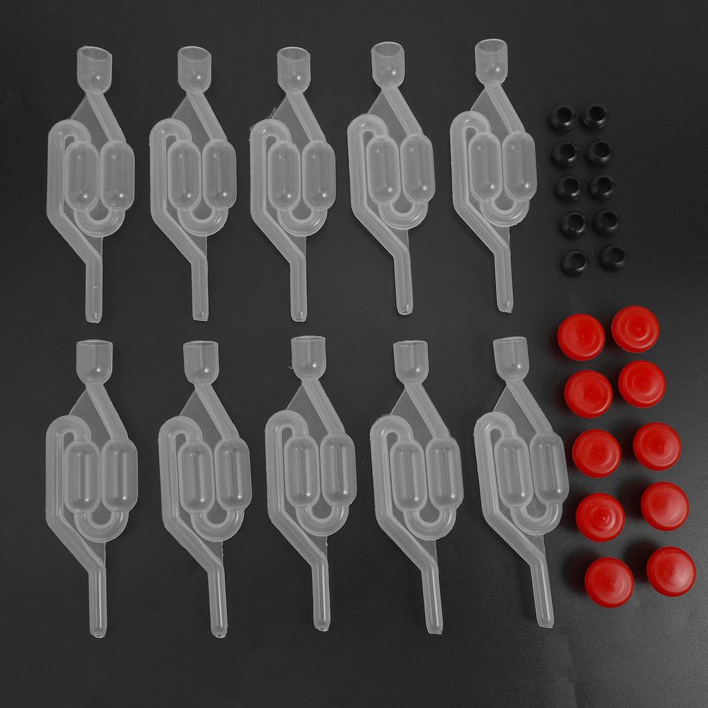 ABBY-20Pcs Wine Beer Fermentation Check Valve Water Seal Airlock Home Winemaking Exhaust Valve Fermenter Yeast Homebrew Tools