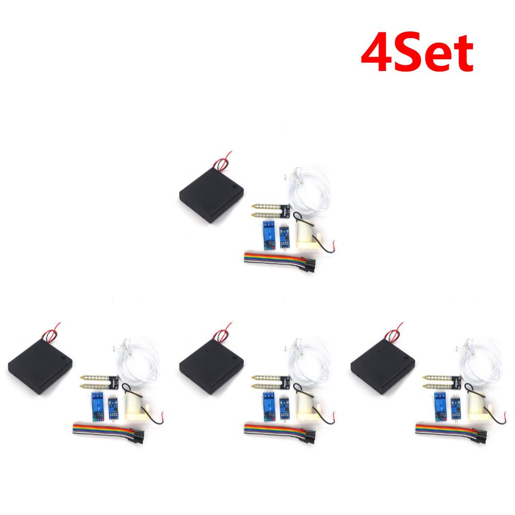 1-5 Sätze Wasserpumpenmodul-Kit Automatisches DIY-Bodenfeuchtedetektion Garten-Tropfbewässerung Bewässerungssystem Zubehör