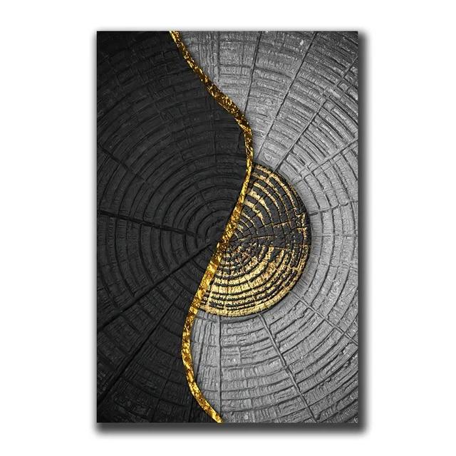 Hyidecorart Abstraktes Schwarz-Weiß Wandbild – 50x100 Cm Gerahmte Leinwand, Fertig Zum Aufhängen (1 Panel)
