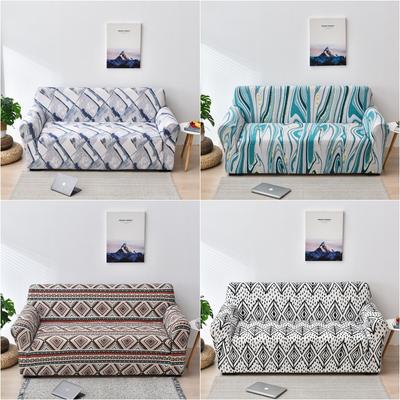 Stretch Spandex Sofa Slipcover Elastic Couch Cover Living Room Pets Kids Dustproof Anti -Slip Washable Furniture Protector Covers