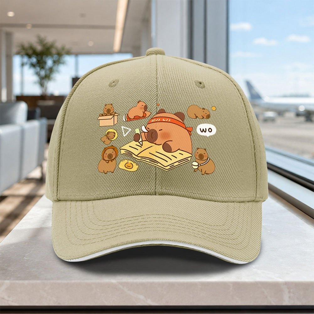Capybara Print Adjustable Baseball Cap Lightweight Unisex Hat For Outdoor Weddings Parties Gifts