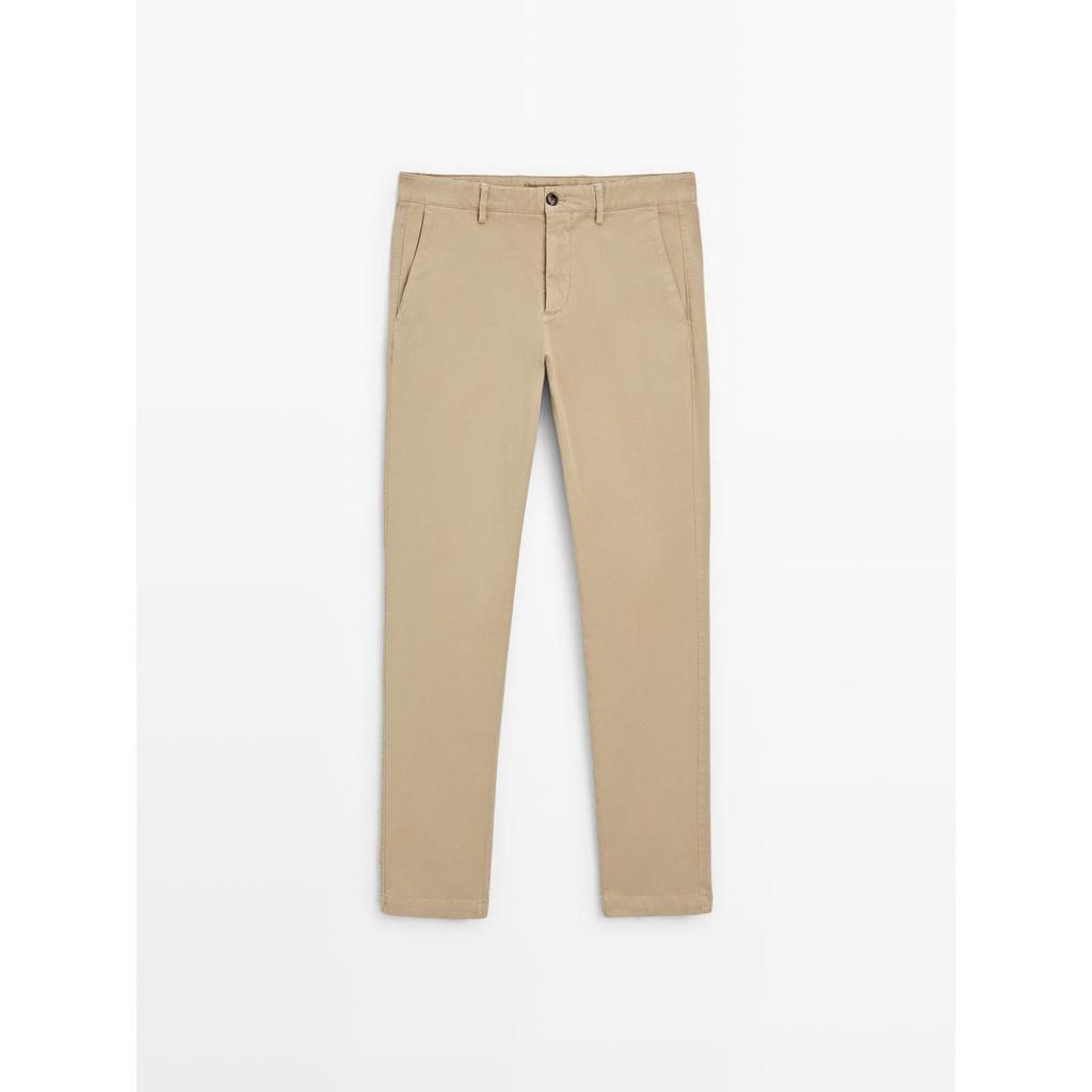 Masimodutti Slim Fit Micro Textured Pants
