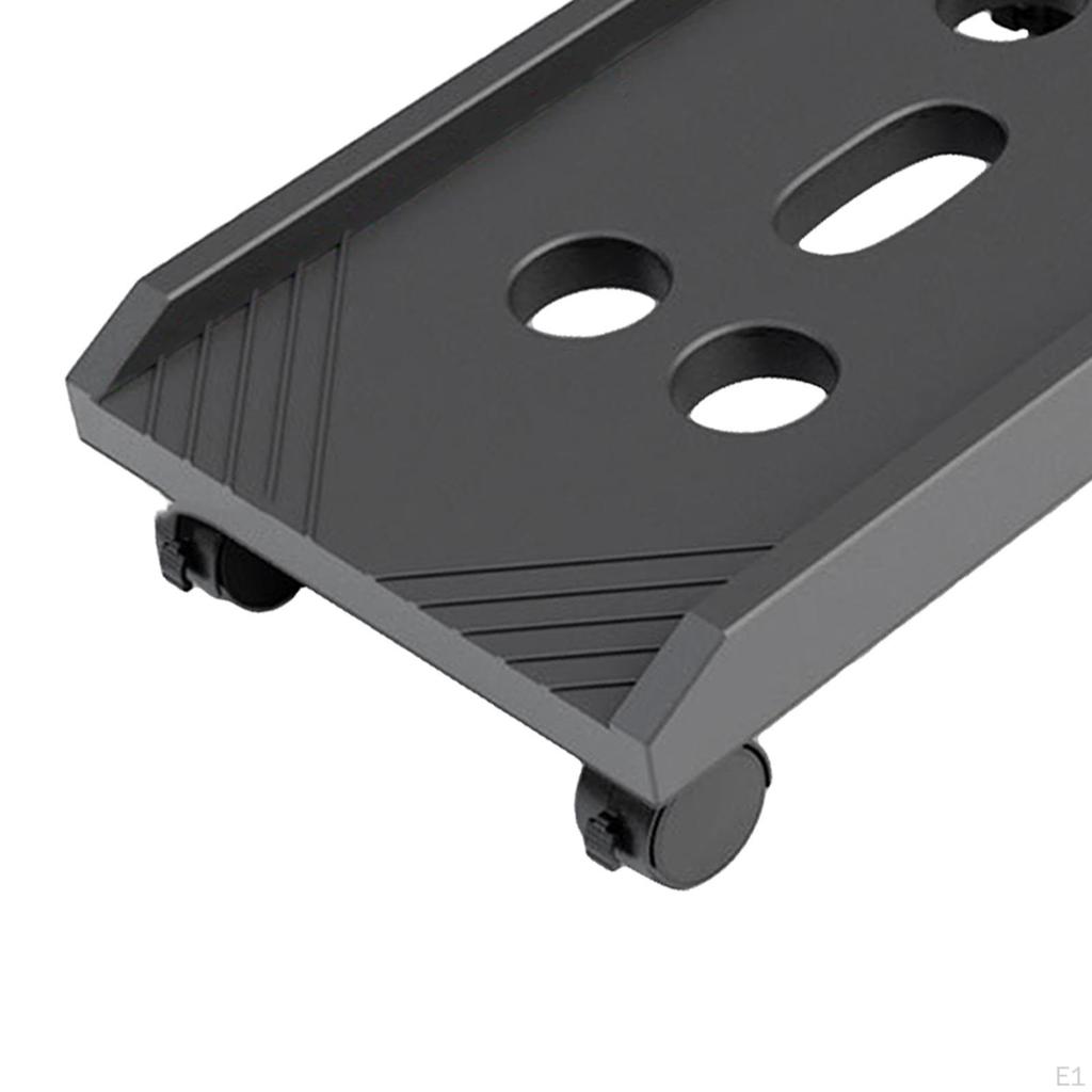 CPU Rolling Holder Stand Computer Mainframe Bracket with 4 Caster Mobile Cart PC