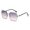 Sunglasses Women'S High-End Sunglasses Women'S Summer Uv Protection Big Face Thin Fashion Sunglasses