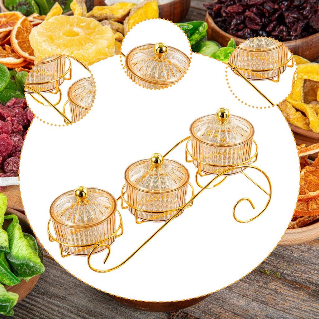 Trockenfrüchteschale mit Deckel, Schale für Süßigkeiten und Nüsse mit Deckel, Vorspeisenteller für das Esszimmer
