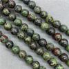 Natural Stone Gemstone  Bloodstone Round Loose Beads DIY Bracelet Necklace Accessories