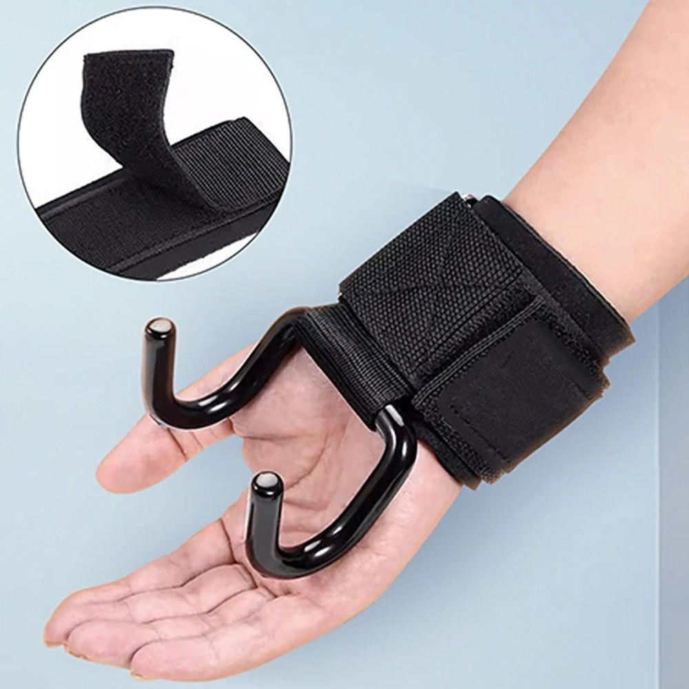 1/2Pcs Pull-Ups Hand-Bar Wrist Strap With Wrist Wraps Power Lifting Gloves Weight Lifting Hooks