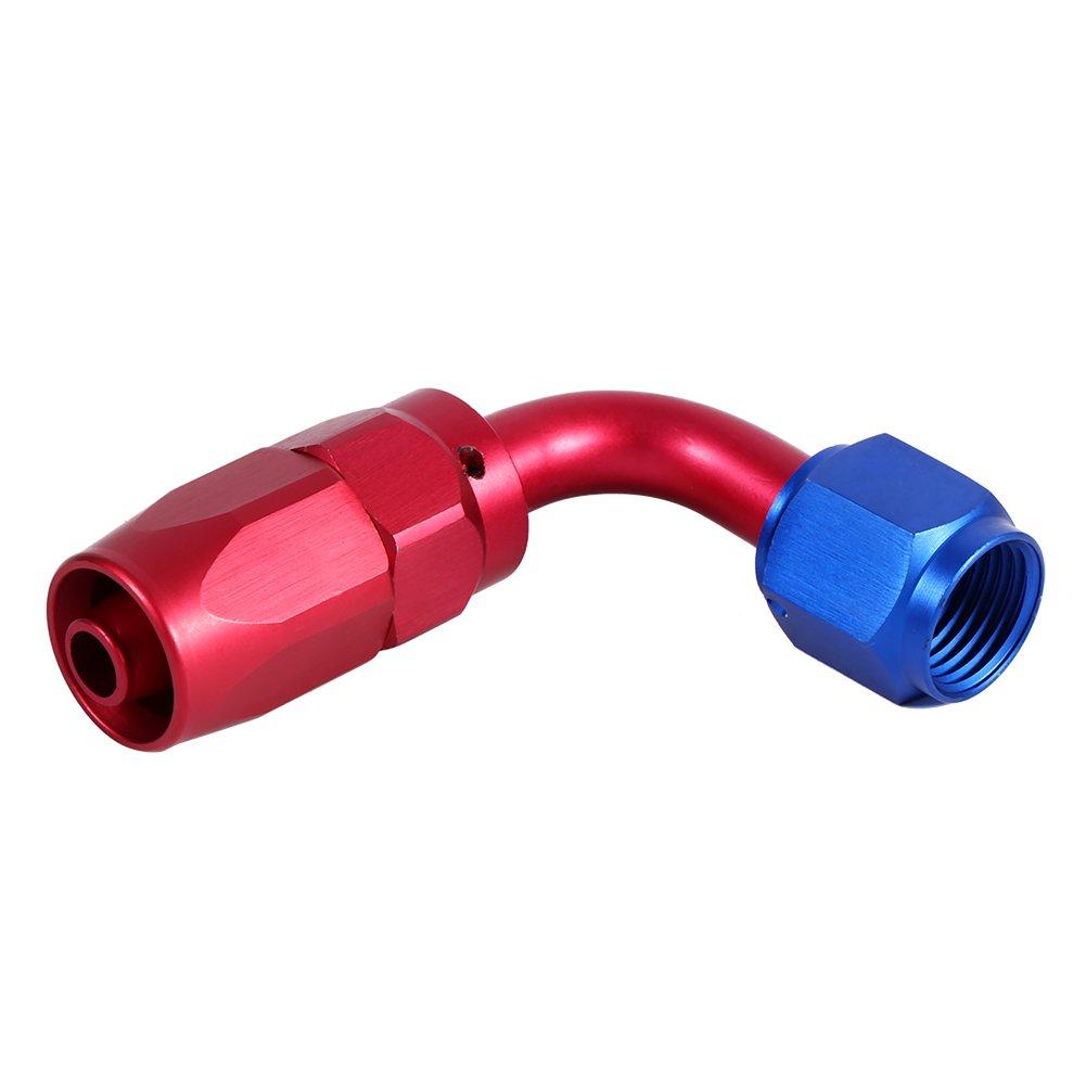 Hose End Fittings-Qiilu Hose End Fitting for Car AN6 Fuel Hose 180 Degree 45