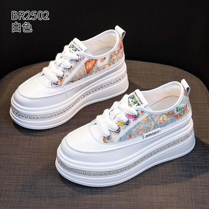 Spring and Autumn new muffin thick-soled small sequined sports and leisure shoes