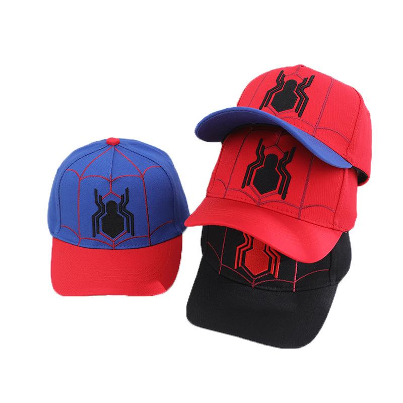 Children'S Hat Embroidery Spider Anime Cap Spider Baseball Cap Outdoor Cartoon Sun Hat