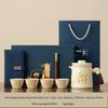 Portable Ceramic Gaiwan Tea Set for Outdoor Camping & Office Gongfu Brewing