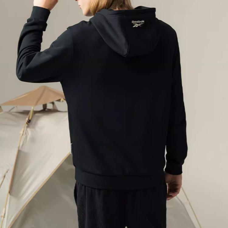 Reebok Comfortable Casual Hoodie Unisex hoodies Black 24FRM309UGH0