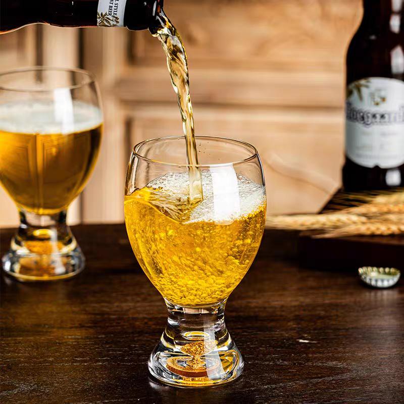 High-grade Craft Brewing Wheat Root Beer Cups Home Creative Cold Drink Cups Juice Cups Wine Cups Creative Gold Foil Beer Cups