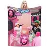 Omar Courtz Warm Soft Blanket Kids Adult Plush Throw Blanket Fashion Outdoor Flannel Bedspread Sofa Bed Cover