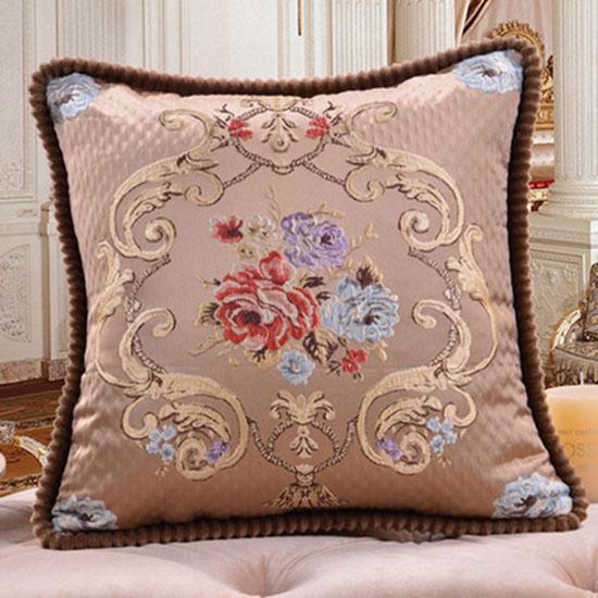 Washable Cushion Covers  European-style Printed Sofa Pillowcase Cover for  Living Room Car Pillow Cushion Lumbar Support Cover Removable