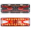 Truck Tail Light 24V LED 4 Colors Constant Turn Signal Yellow Brake Light DRL Red and Blue Back Reverse Light White Trailer Flowing Turn Signal Brake