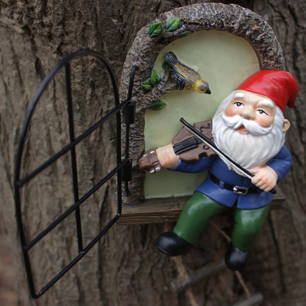 Resin Handicraft Piano Iron Window Hanging Tree Decoration Courtyard Trunks Statue