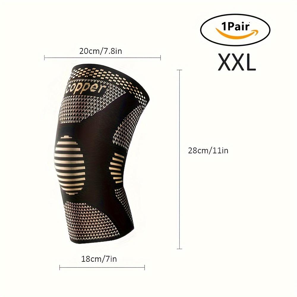 

1 пара мідних наколінників - найкраще амортизуюче захисне спорядження для чоловіків і жінок, чудова підтримка колін і стабільність для інтенсивних видів спорту XXL