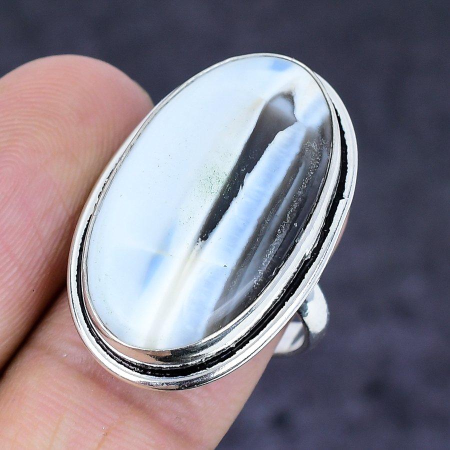 Owhyee Opal Gemstone Handmade 925 Sterling Silver Jewelry Ring Size 8 f1J47