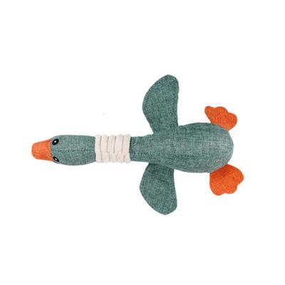 Pet Linen Wild Goose Squeaky Toy - Durable Bite-Resistant Chew Toy for Dogs & Cats, Teeth Cleaning Calming Training