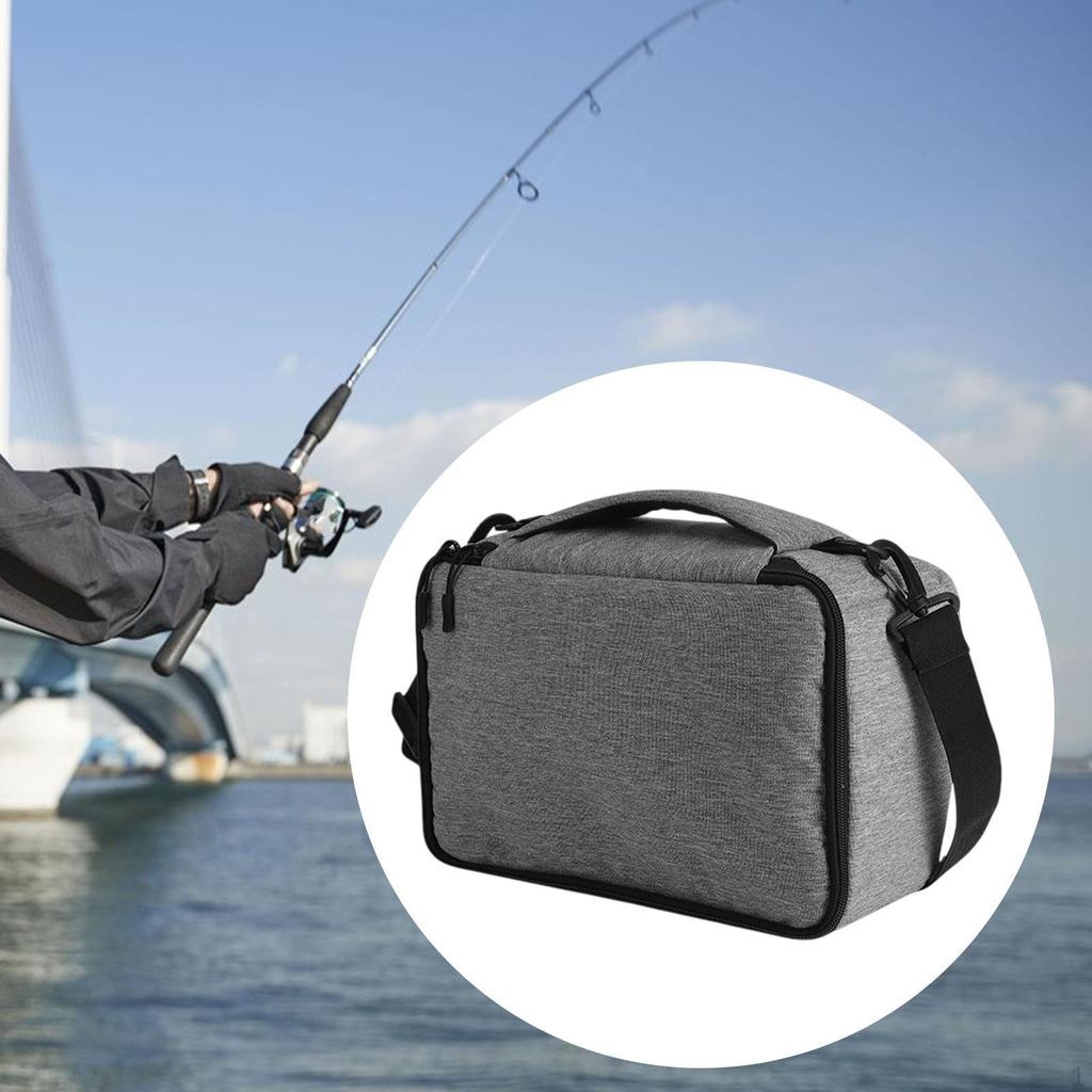 Angelrollenetui Tragetasche mit verstellbarem Riemen zur Aufbewahrung von Angelausrüstung