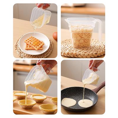 250 Ml Plastic Transparent Graduated Measuring Cup Household Kitchen Baking Measuring Tool Handle Design Cups