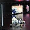 PlayVital Ps5 Pro Body Full Set Custom Sticker for Digital and Disc Charging Decal Sticker Cover for Media Remote Control Great Wave Off Compatible,