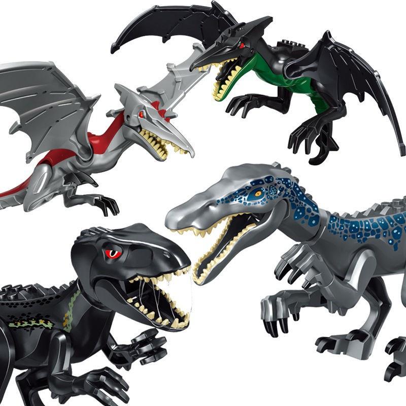Jurassic World Brutální Raptor Stavebnice Dinosauří Kostky Tyrannosaurus Indominus I-Rex Skládací Hračka Pro Děti Dárky